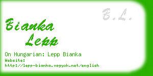 bianka lepp business card